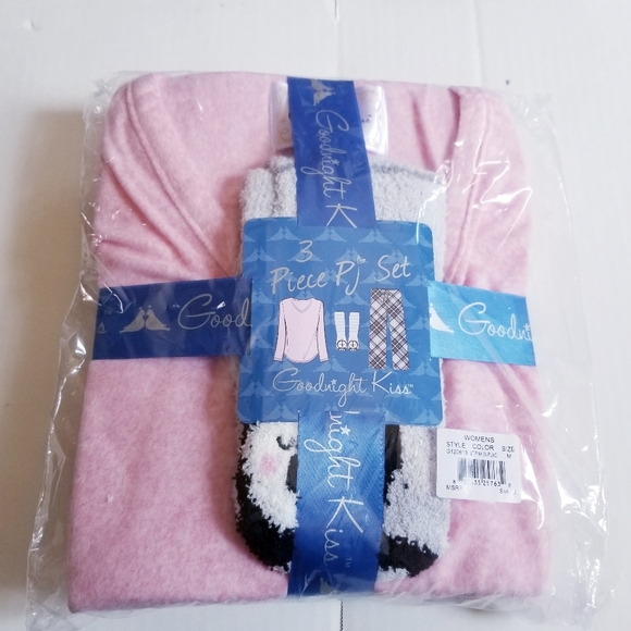 Women's Goodnight Kiss 3 Piece PJ Set New